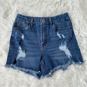 Rue 21 curvy high waisted denim shorts size 4
